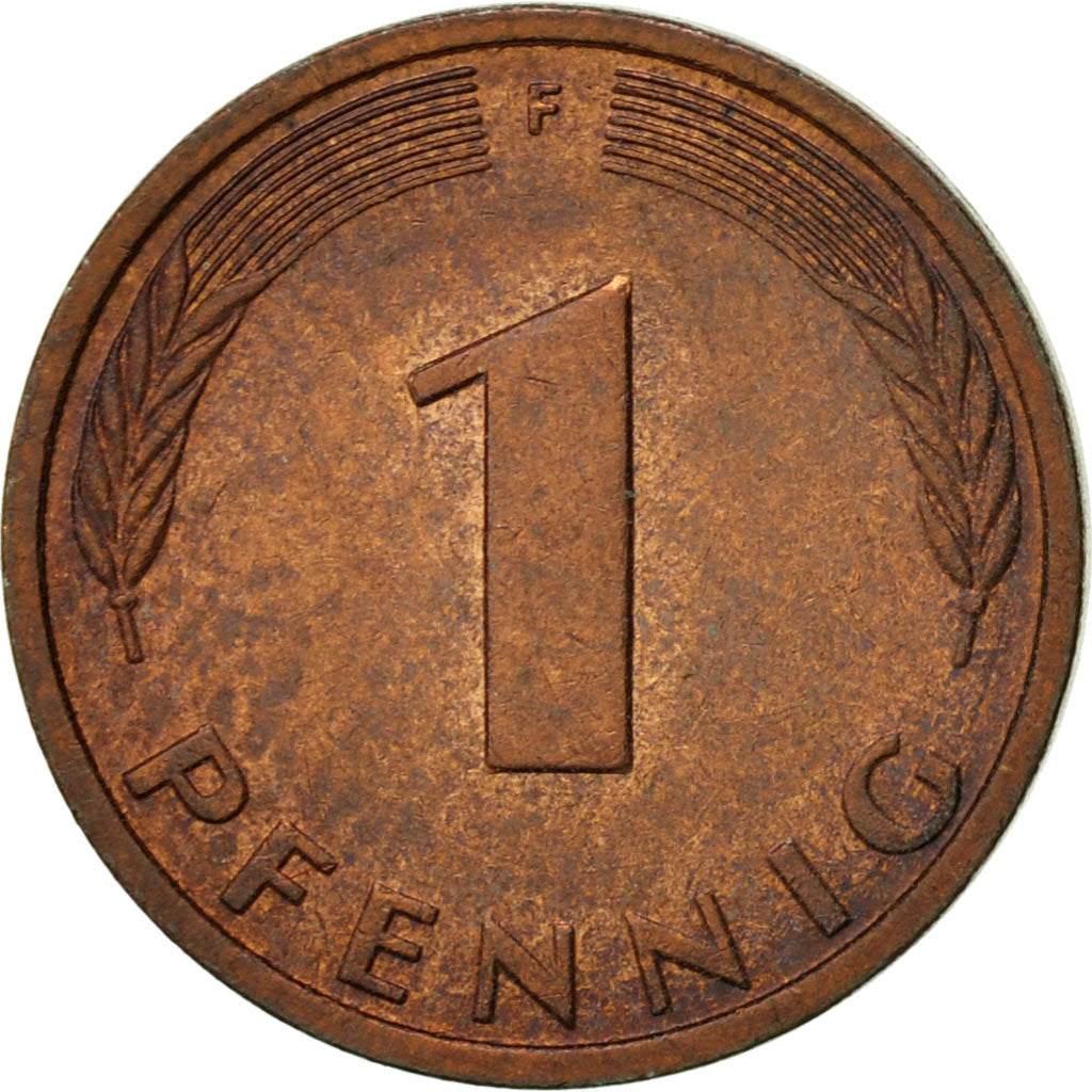 Coin, GERMANY - FEDERAL REPUBLIC, Pfennig, 1991, Stuttgart, EF(40-45), Copper
