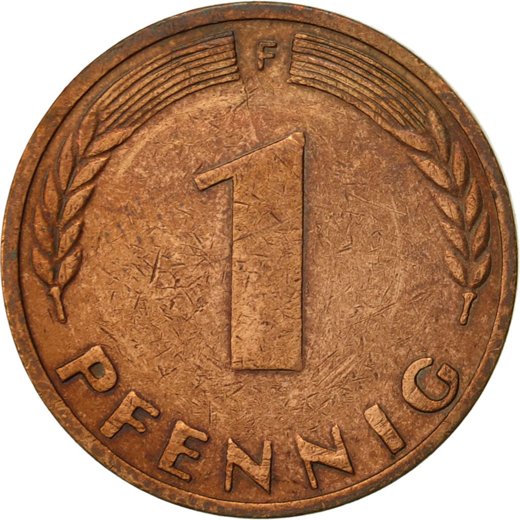 Coin, GERMANY - FEDERAL REPUBLIC, Pfennig, 1971, Stuttgart, EF(40-45), Copper