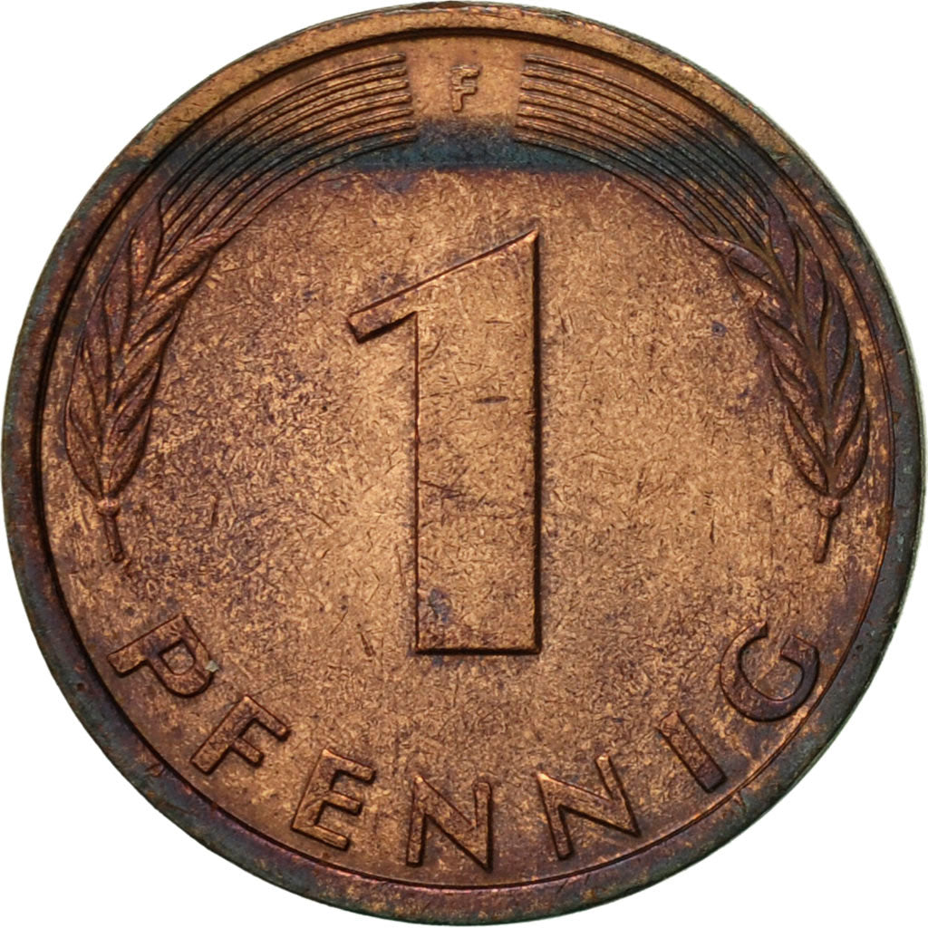 Moneda, ALEMANIA - REPÚBLICA FEDERAL, Pfennig, 1977, Stuttgart, MBC, Cobre