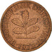 Monnaie, République fédérale allemande, Pfennig, 1975, Hambourg, TTB, Copper