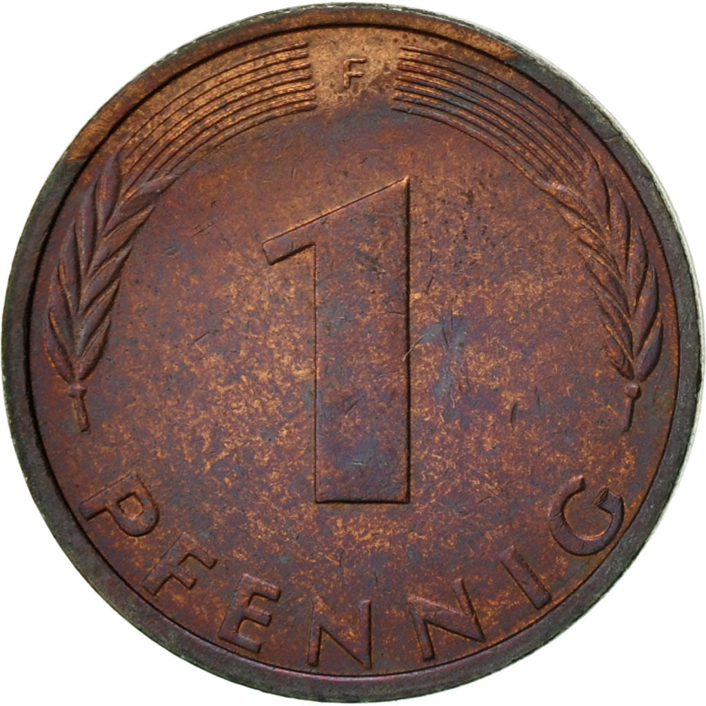 Coin, GERMANY - FEDERAL REPUBLIC, Pfennig, 1976, Stuttgart, EF(40-45), Copper