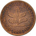 Coin, GERMANY - FEDERAL REPUBLIC, Pfennig, 1993, Stuttgart, EF(40-45), Copper