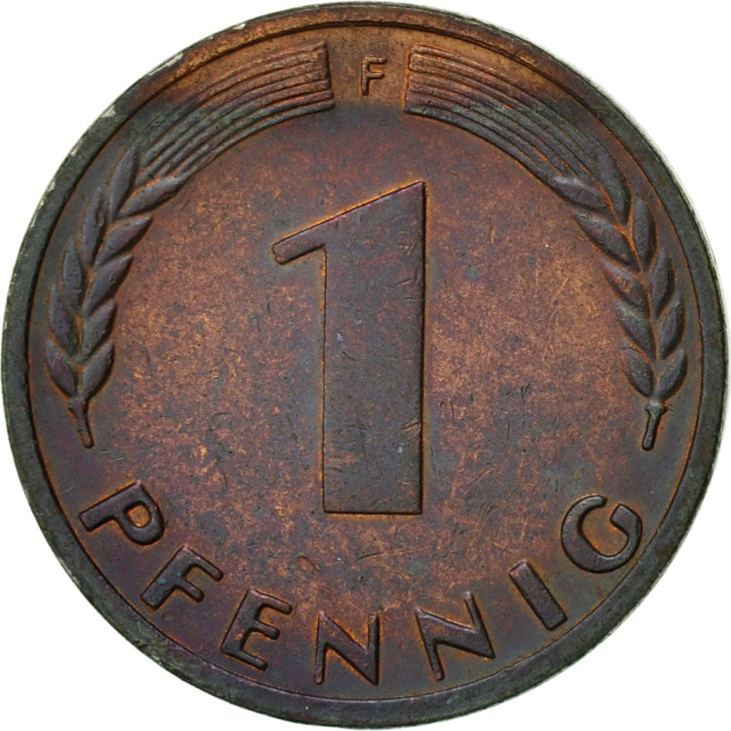 Coin, GERMANY - FEDERAL REPUBLIC, Pfennig, 1969, Stuttgart, EF(40-45), Copper