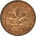 Coin, GERMANY - FEDERAL REPUBLIC, Pfennig, 1982, Munich, EF(40-45), Copper