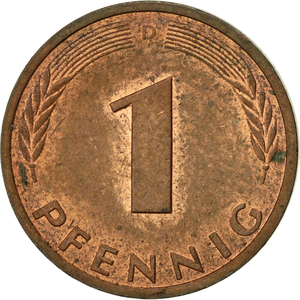 Coin, GERMANY - FEDERAL REPUBLIC, Pfennig, 1982, Munich, EF(40-45), Copper