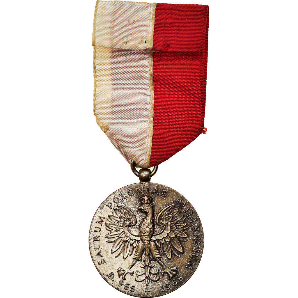 Poland, Sacrum Poloniae Millennium, Medal, 1966, Very Good Quality, Silvered