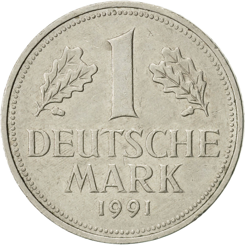 Coin, GERMANY - FEDERAL REPUBLIC, Mark, 1991, Hambourg, AU(55-58)