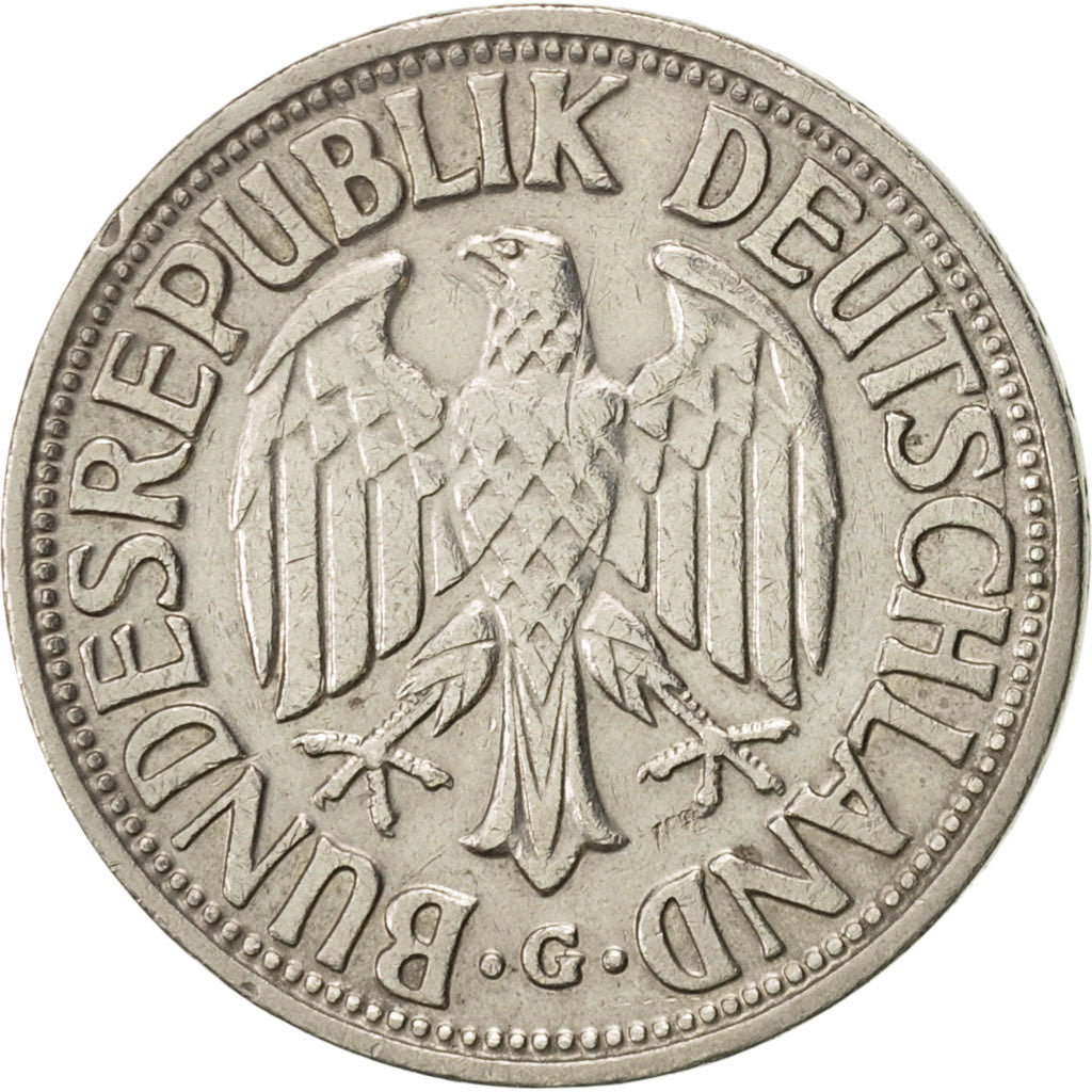 Coin, GERMANY - FEDERAL REPUBLIC, Mark, 1950, Karlsruhe, AU(55-58)