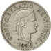 Moneta, Svizzera, 10 Rappen, 1906, Bern, BB+, Rame-nichel, KM:27