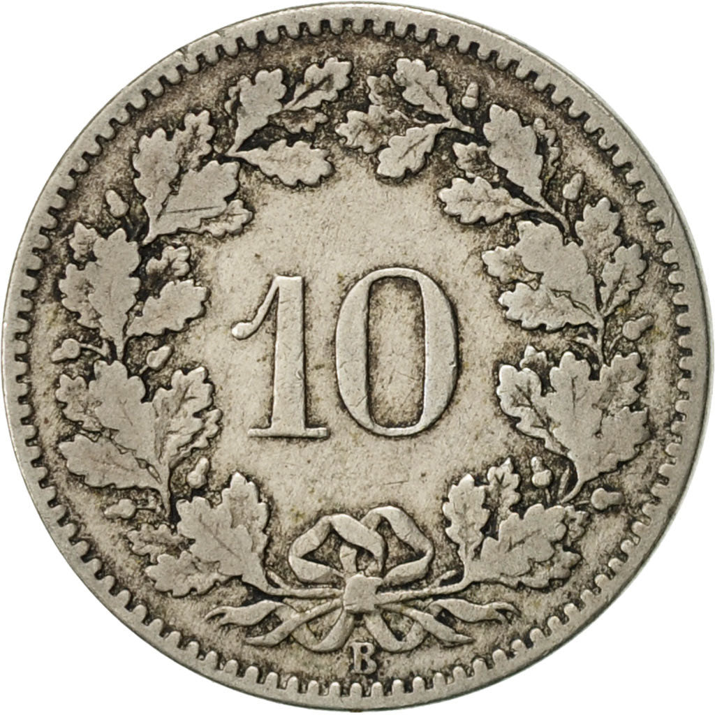 Coin, Switzerland, 10 Rappen, 1881, Bern, EF(40-45), Copper-nickel, KM:27