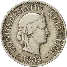 Coin, Switzerland, 10 Rappen, 1883, Bern, EF(40-45), Copper-nickel, KM:27