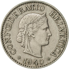 Coin, Switzerland, 10 Rappen, 1940, Bern, AU(55-58), Copper-nickel, KM:27