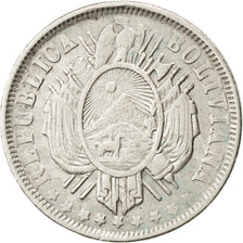 Moneta, Bolivia, 20 Centavos, 1880, BB, Argento, KM:159.1