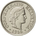 Coin, Switzerland, 10 Rappen, 1966, Bern, AU(55-58), Copper-nickel, KM:27