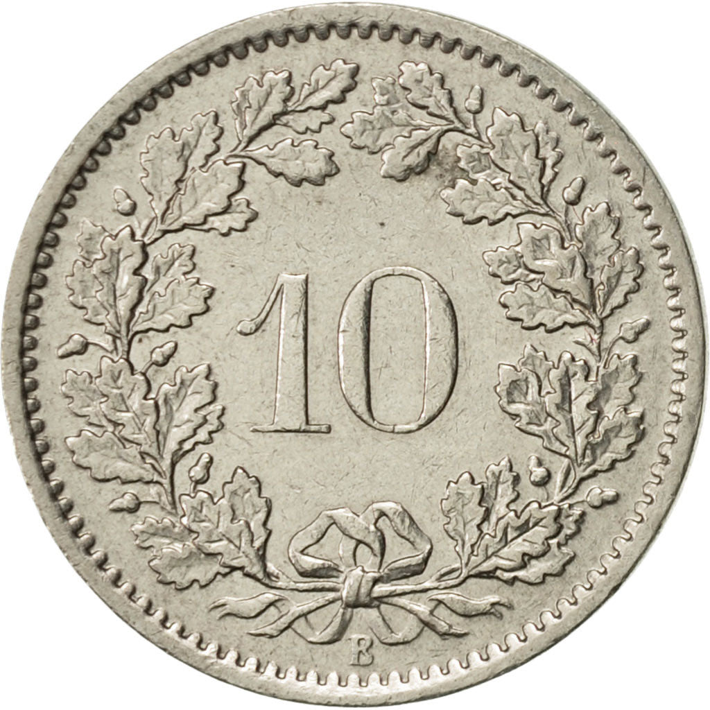 Coin, Switzerland, 10 Rappen, 1966, Bern, AU(55-58), Copper-nickel, KM:27