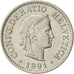 Coin, Switzerland, 10 Rappen, 1991, Bern, AU(55-58), Copper-nickel, KM:27