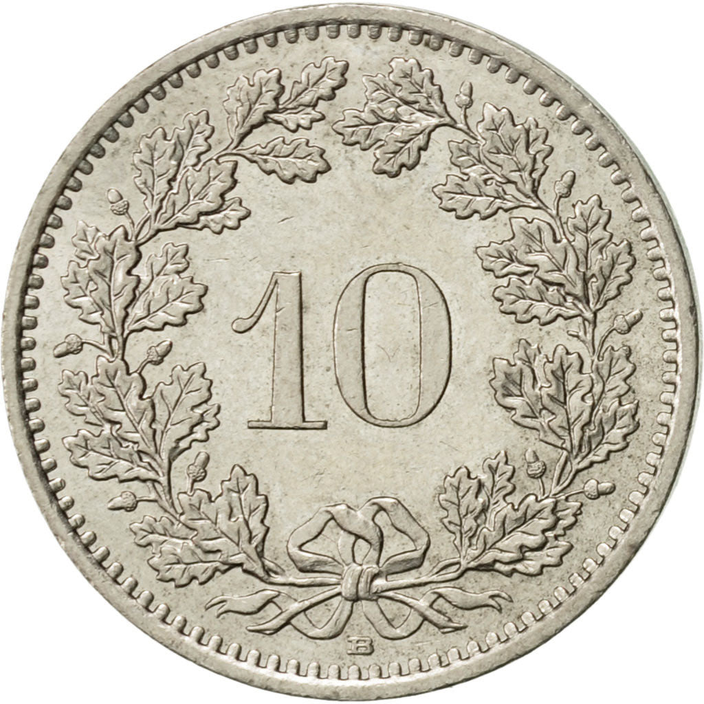 Coin, Switzerland, 10 Rappen, 1991, Bern, AU(55-58), Copper-nickel, KM:27