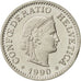 Coin, Switzerland, 10 Rappen, 1990, Bern, AU(55-58), Copper-nickel, KM:27