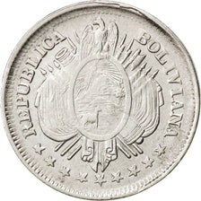 Bolivia, 20 Centavos, 1888, BB, Argento, KM:159.2