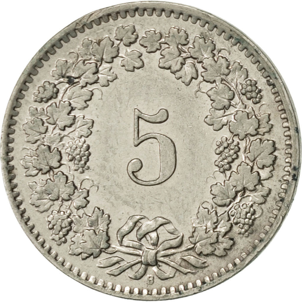 Coin, Switzerland, 5 Rappen, 1959, Bern, AU(50-53), Copper-nickel, KM:26
