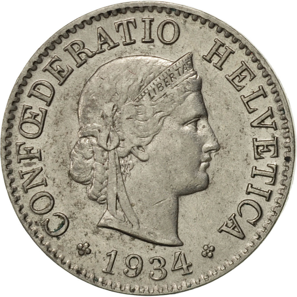 Monnaie, Suisse, 5 Rappen, 1934, Bern, TTB+, Nickel, KM:26b