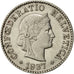 Switzerland, 5 Rappen, 1937, Bern, AU(55-58), Nickel, KM:26b