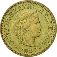 Moneta, Svizzera, 5 Rappen, 1987, Bern, BB+, Alluminio-bronzo, KM:26c