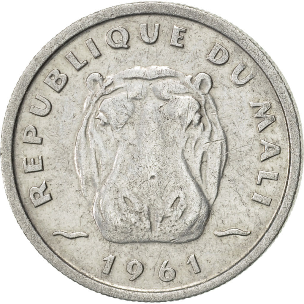 Mali, 5 Francs, 1961, Paris, AU(50-53), Aluminum, KM:2