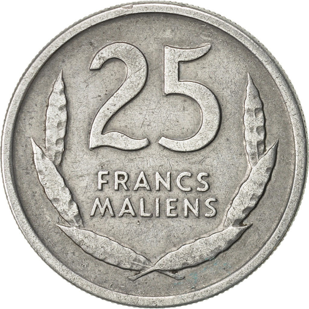 Mali, 25 Francs, 1961, Paris, AU(50-53), Aluminum, KM:4