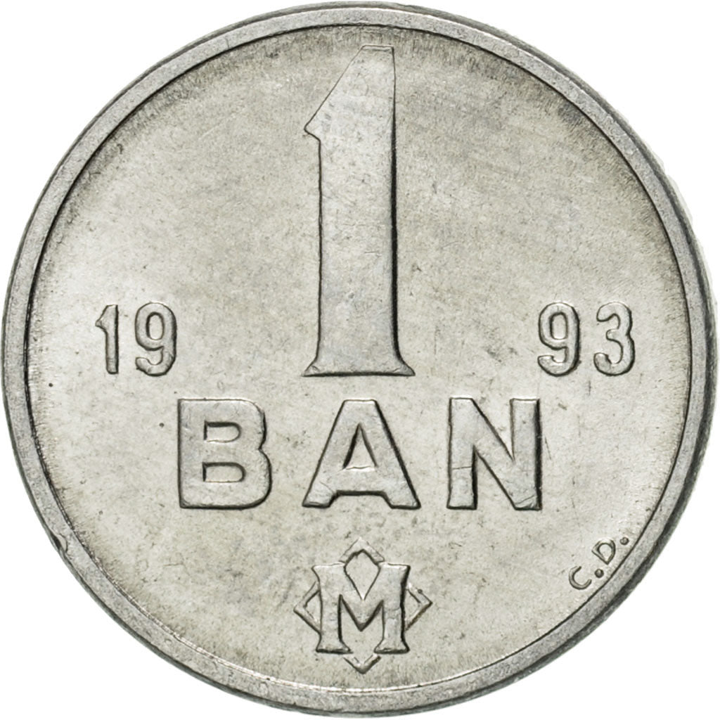 Coin, Moldova, Ban, 1993, AU(55-58), Aluminum, KM:1