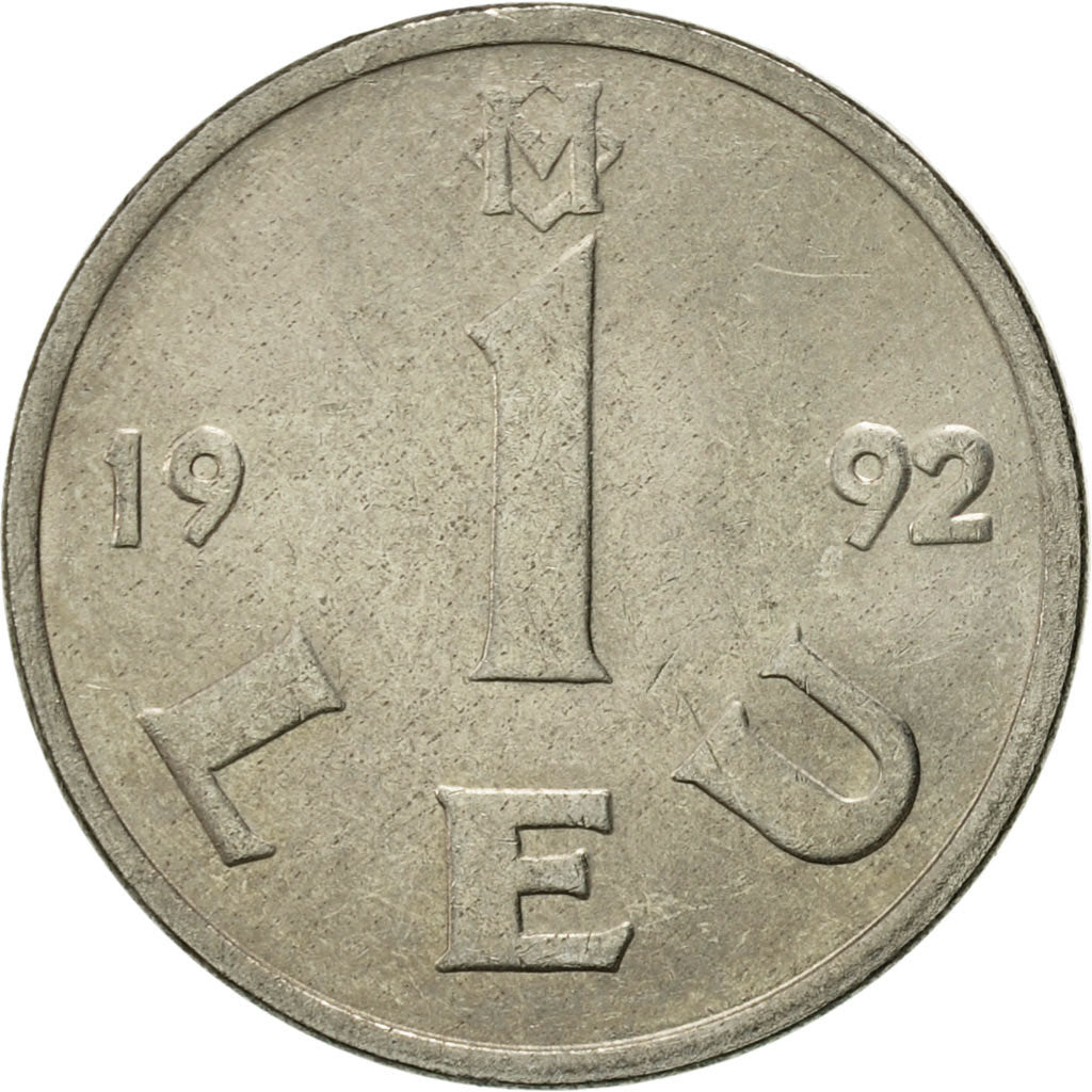 Moldova, Leu, 1992, AU(55-58), Nickel Clad Steel, KM:5