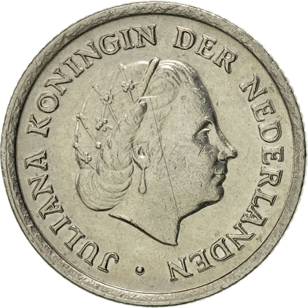 Pays-Bas, Juliana, 10 Cents, 1967, SUP, Nickel, KM:182