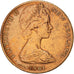 Moneta, Nuova Zelanda, Elizabeth II, 2 Cents, 1981, BB+, Bronzo, KM:32.1