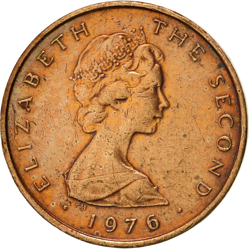 Coin, Isle of Man, Elizabeth II, 1/2 Penny, 1976, Pobjoy Mint, AU(50-53)