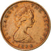 Moneda, Isla de Man, Elizabeth II, 1/2 Penny, 1976, Pobjoy Mint, MBC+, Bronce