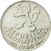 Tschechoslowakei, 100 Korun, 1949, VZ, Silber, KM:29
