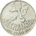 Tchécoslovaquie, 100 Korun, 1949, SUP, Argent, KM:29