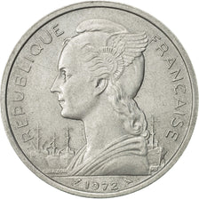 Réunion, 5 Francs, 1972, AU(55-58), Aluminum, KM:9