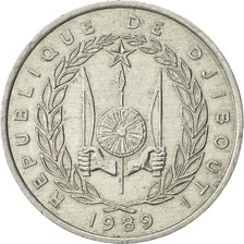 Munten, Djibouti, 5 Francs, 1989, Paris, PR, Aluminium, KM:22