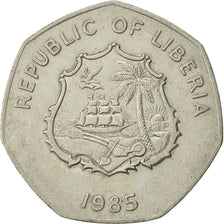 Liberia, 5 Dollars, 1985, AU(55-58), Copper-nickel, KM:44
