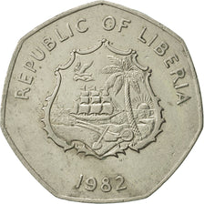 Liberia, 5 Dollars, 1982, AU(50-53), Copper-nickel, KM:44