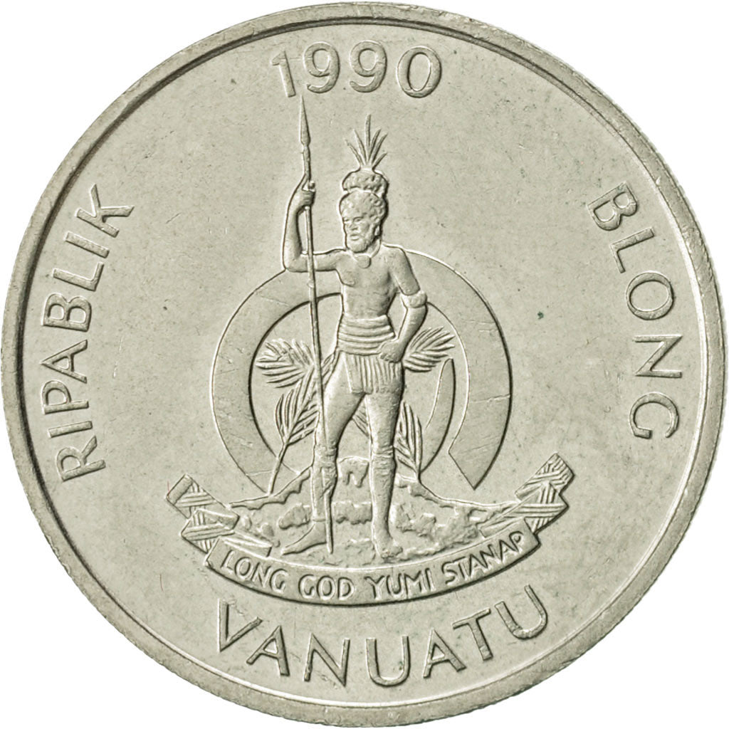 Münze, Vanuatu, 10 Vatu, 1990, British Royal Mint, VZ, Copper-nickel, KM:6