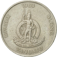 Moneda, Vanuatu, 20 Vatu, 1983, British Royal Mint, MBC+, Cobre - níquel, KM:7