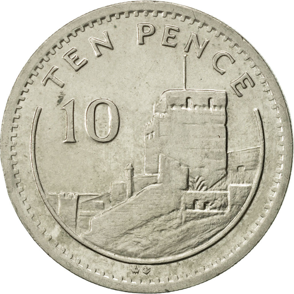 Gibilterra, Elizabeth II, 10 Pence, 1991, SPL-, Rame-nichel, KM:23.1