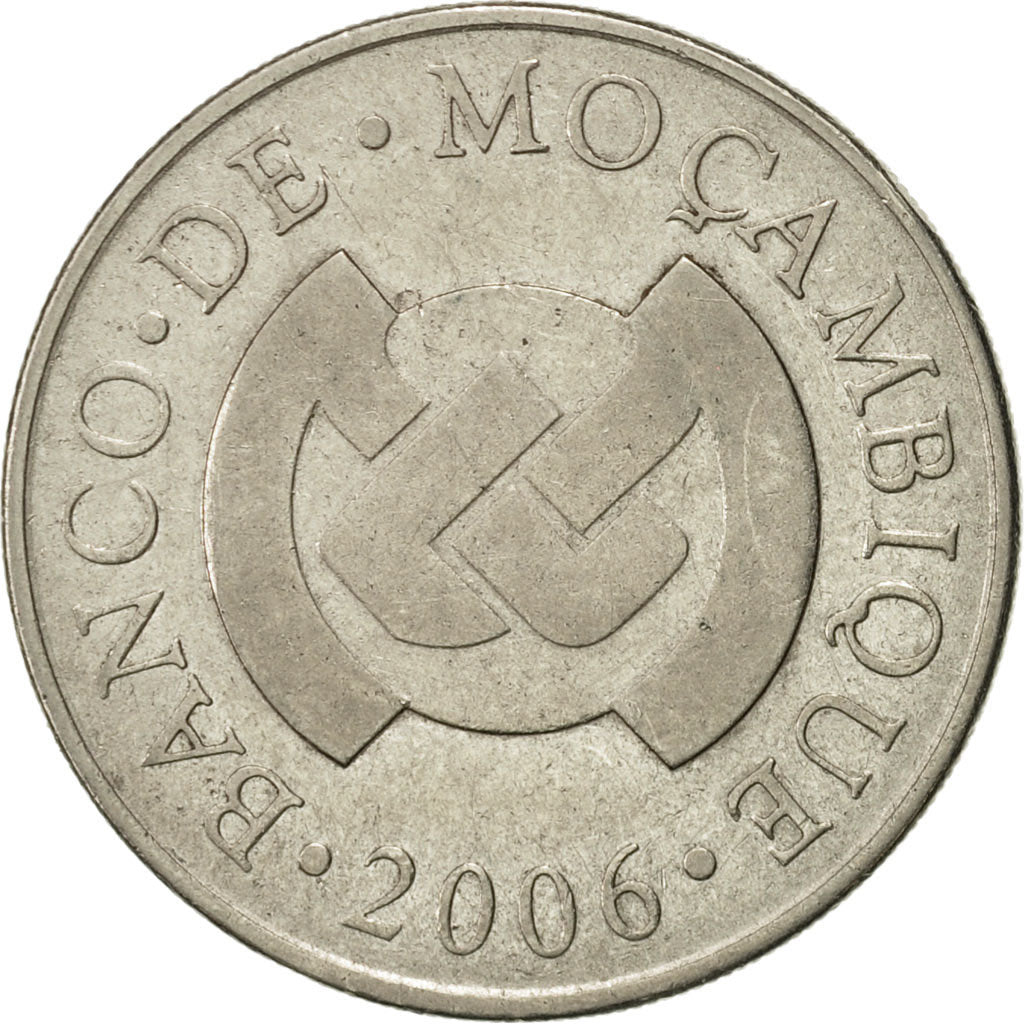 Coin, Mozambique, 5 Meticais, 2006, AU(55-58), Nickel plated steel, KM:139