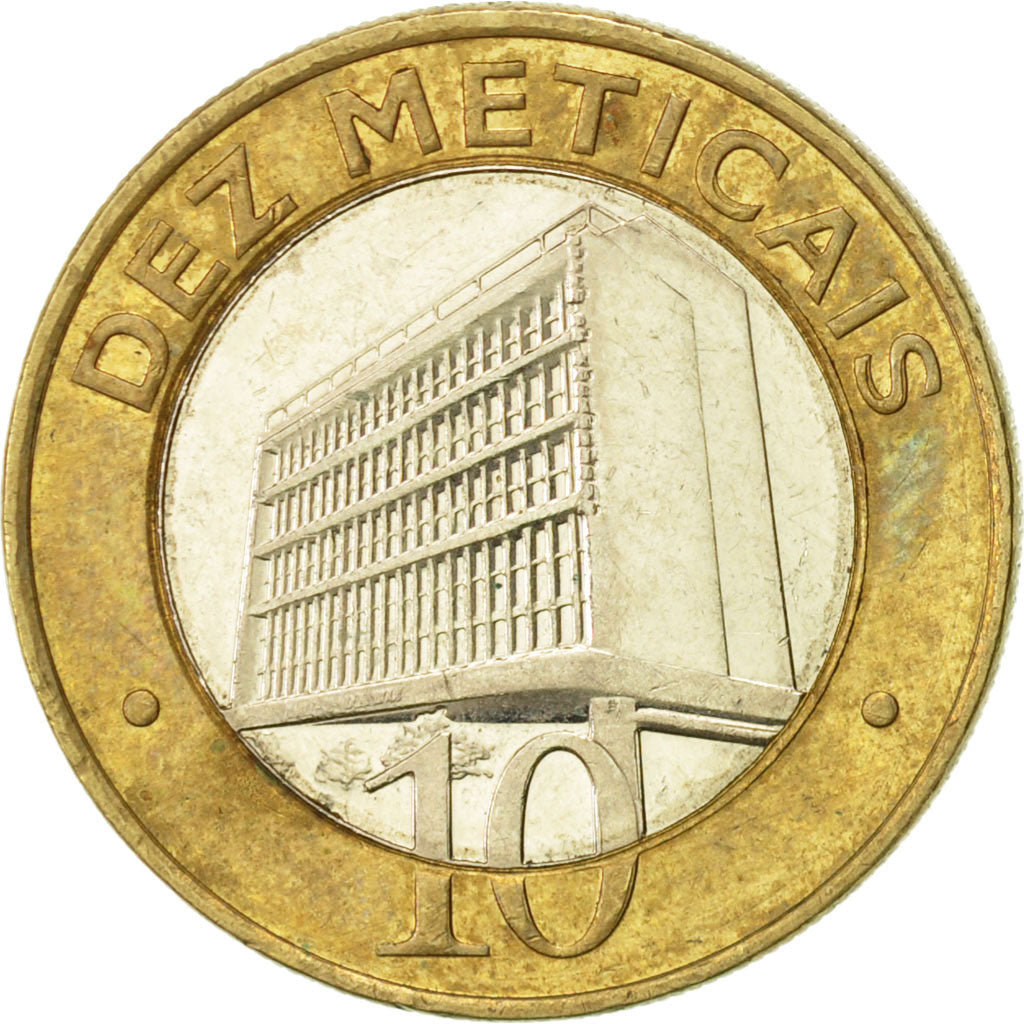 Mozambique, 10 Meticais, 2006, AU(55-58), Bi-Metallic, KM:140