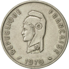 FRENCH AFARS & ISSAS, 50 Francs, 1970, Paris, AU(50-53), Copper-nickel, KM:18