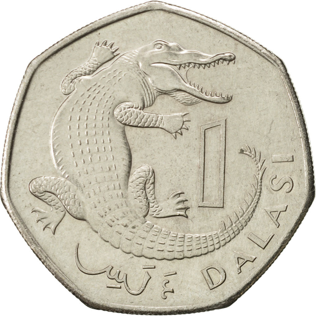 Moneta, GAMBIA, Dalasi, 1998, BB+, Rame-nichel, KM:59