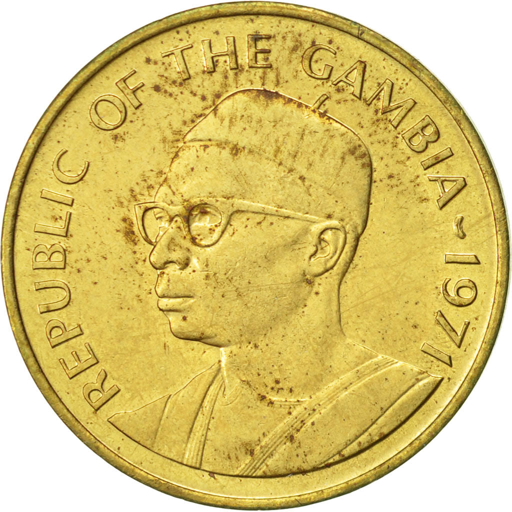 Münze, GAMBIA, THE, 10 Bututs, 1971, VZ, Nickel-brass, KM:10