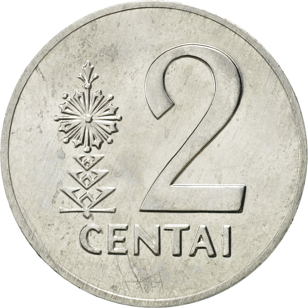 Coin, Lithuania, 2 Centai, 1991, AU(55-58), Aluminum, KM:86